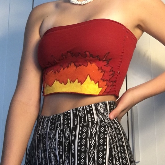 Tops - Handmade flame tube top